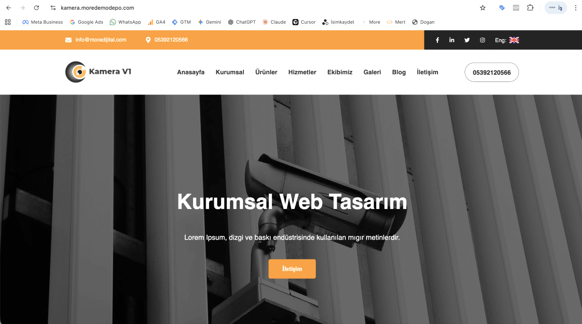 Kamera Sistemleri v1 - Profesyonel Güvenlik ve Teknoloji Yazılımı