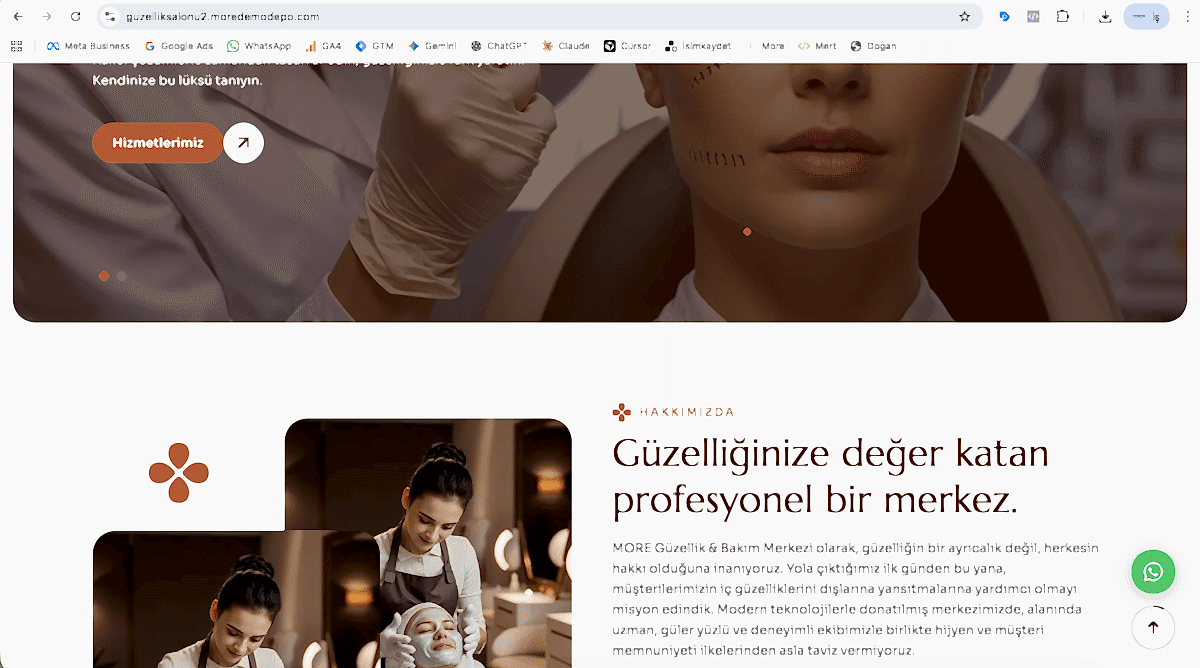 Güzellik Salonu v2 - Modern Estetik ve Bakım Merkezi Yazılımı