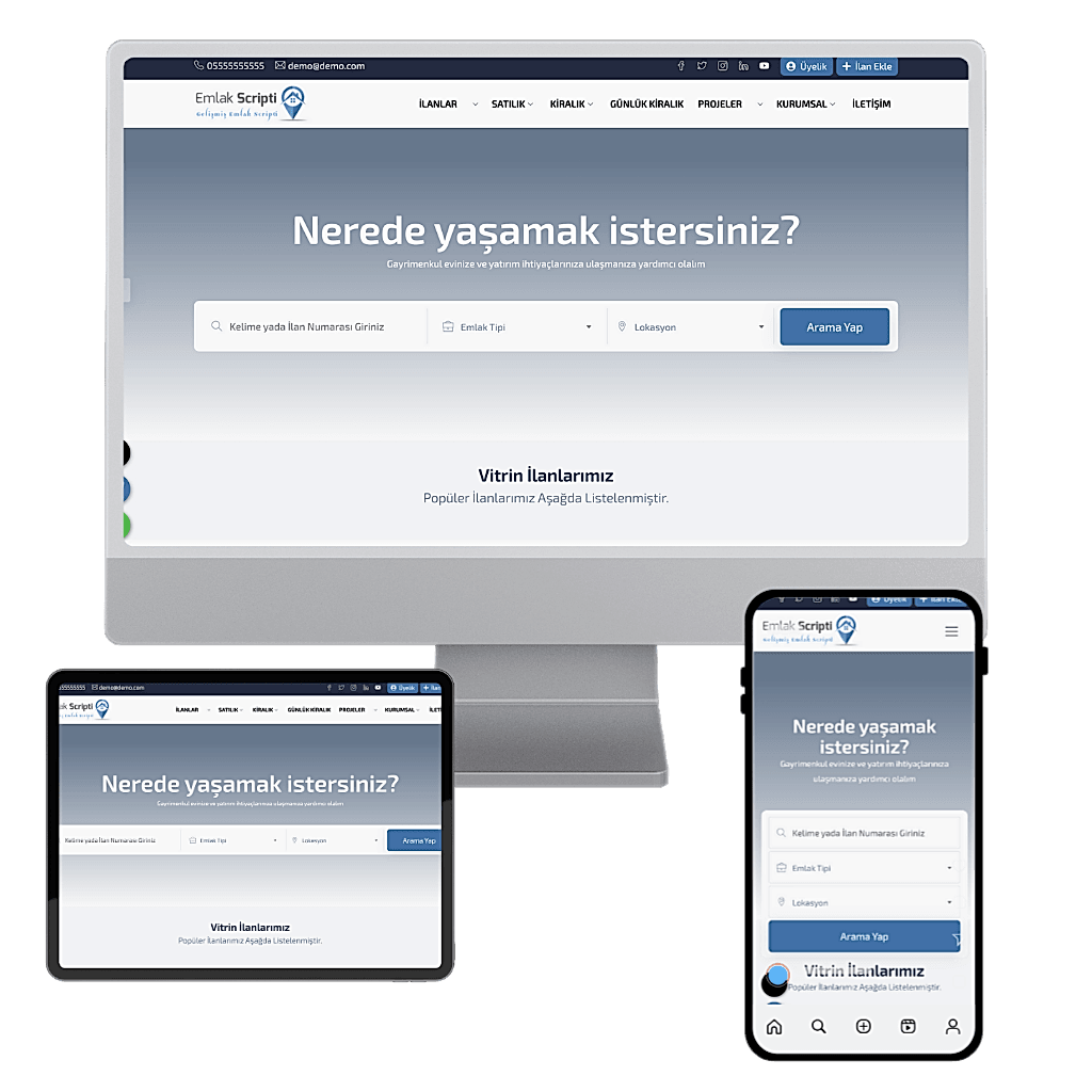 Emlak v2 - Üyelikli ve Çok Dilli Hazır Emlak İlan Portalı