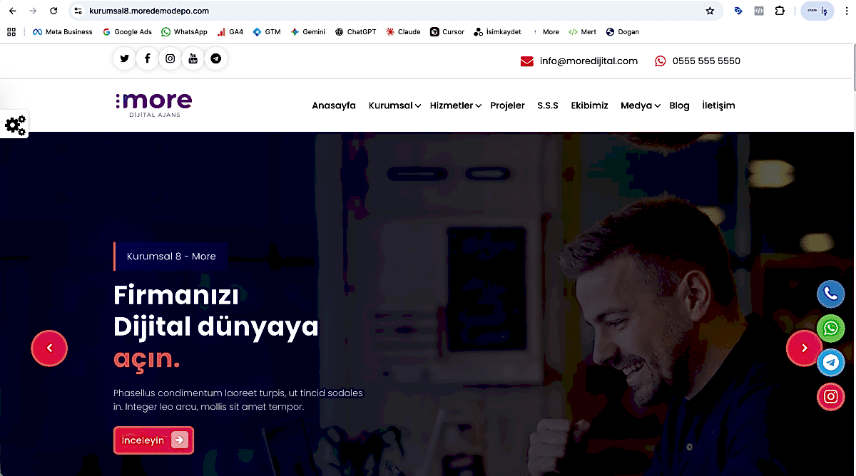 Kurumsal v8 - Modern Dijital Dönüşüm ve Ajans Yazılımı