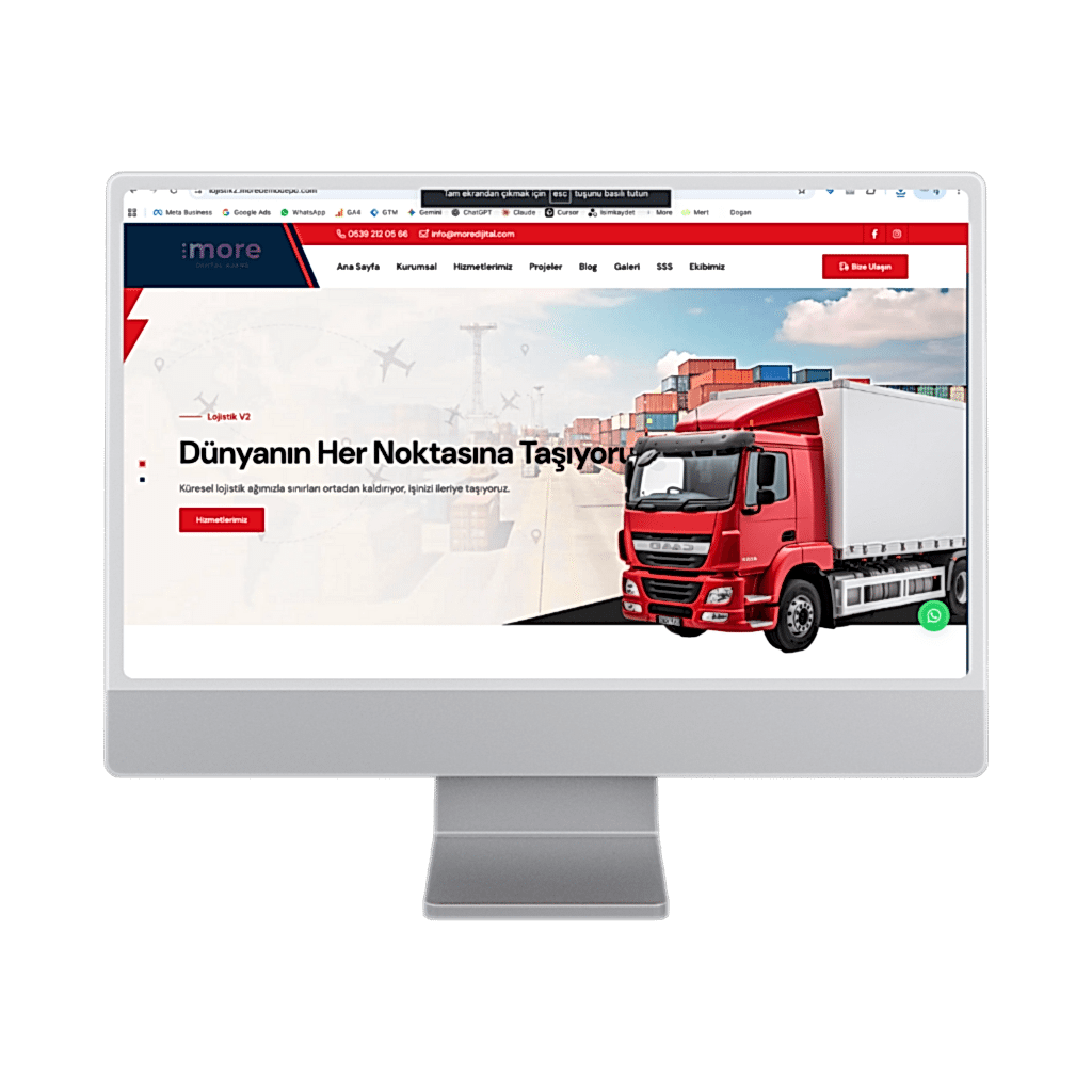 Uluslararası Lojistik ve Nakliyat Hazır Web Sitesi