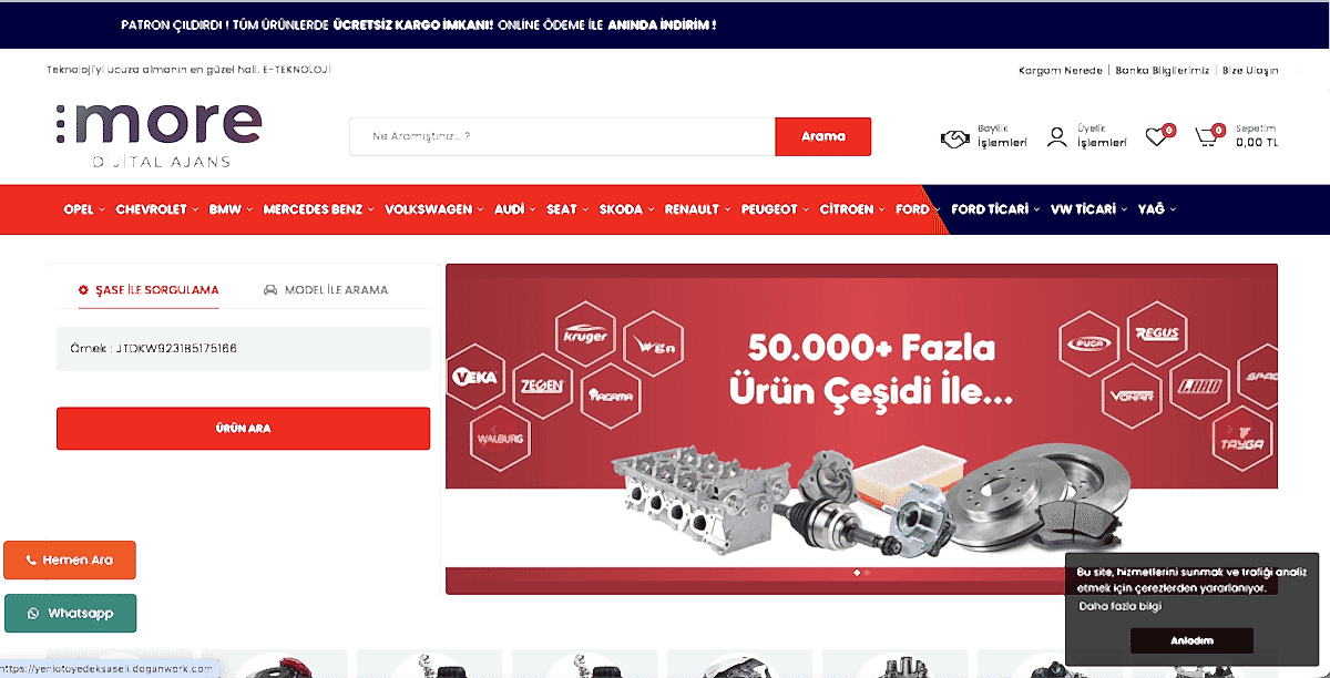 Oto Yedek Parça Yazılımı (Şase Sorgulamalı)