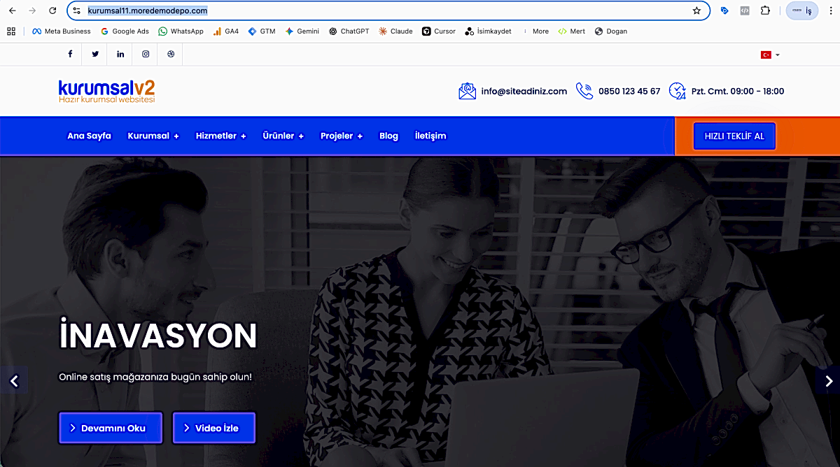 Kurumsal v11 - Profesyonel Şirket ve Hizmet Yazılımı