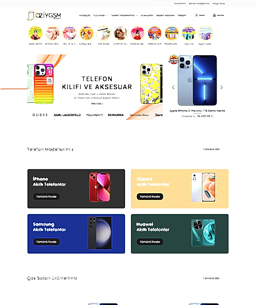 Telefon ve Elektronik E-Ticaret Yazılımı