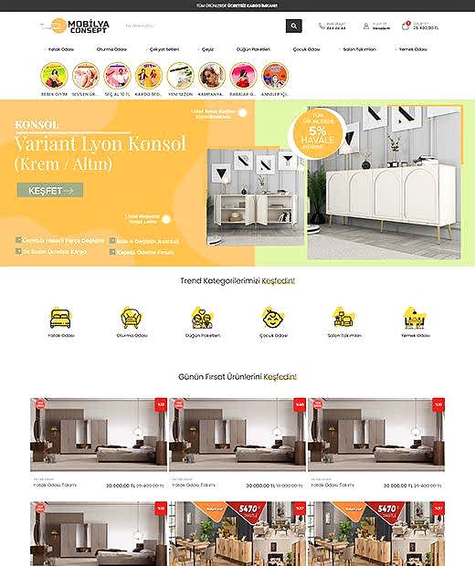 Profesyonel Mobilya E-Ticaret Yazılımı